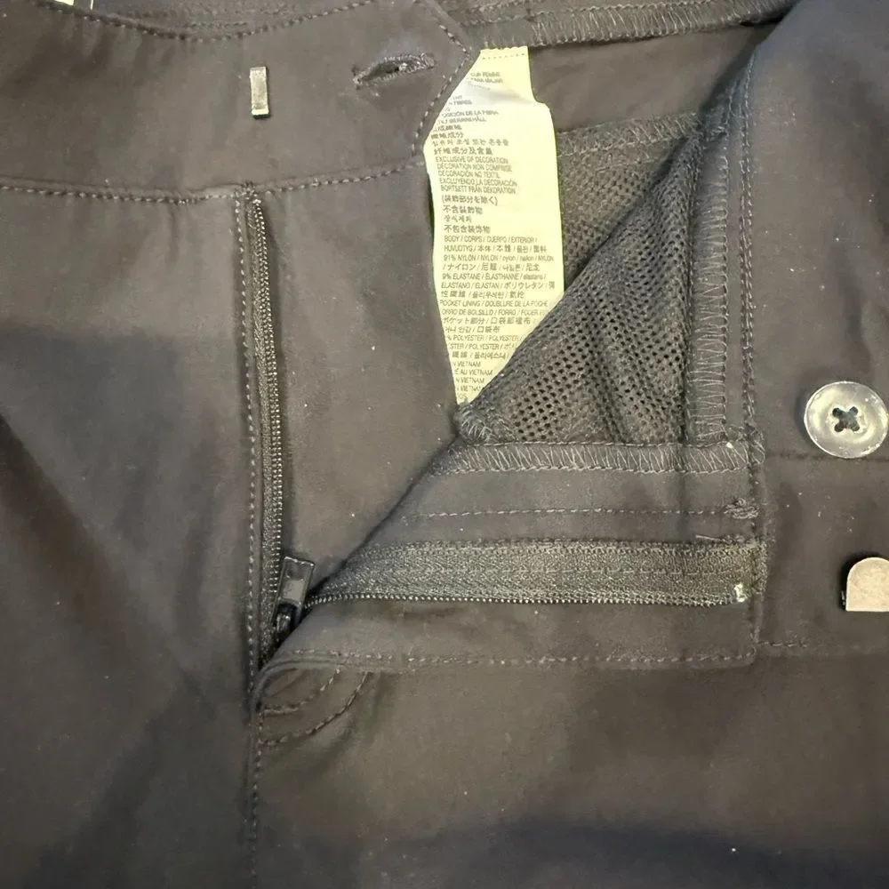 NWT Kirkland Signature Ladies Travel Pants Black Size 14 Zip Phone Pocket